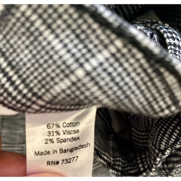 SO! High Rise Plaid Jeggings Stretch Pants Houndstooth Check Pattern‎ Size 3 - Picture 4 of 8